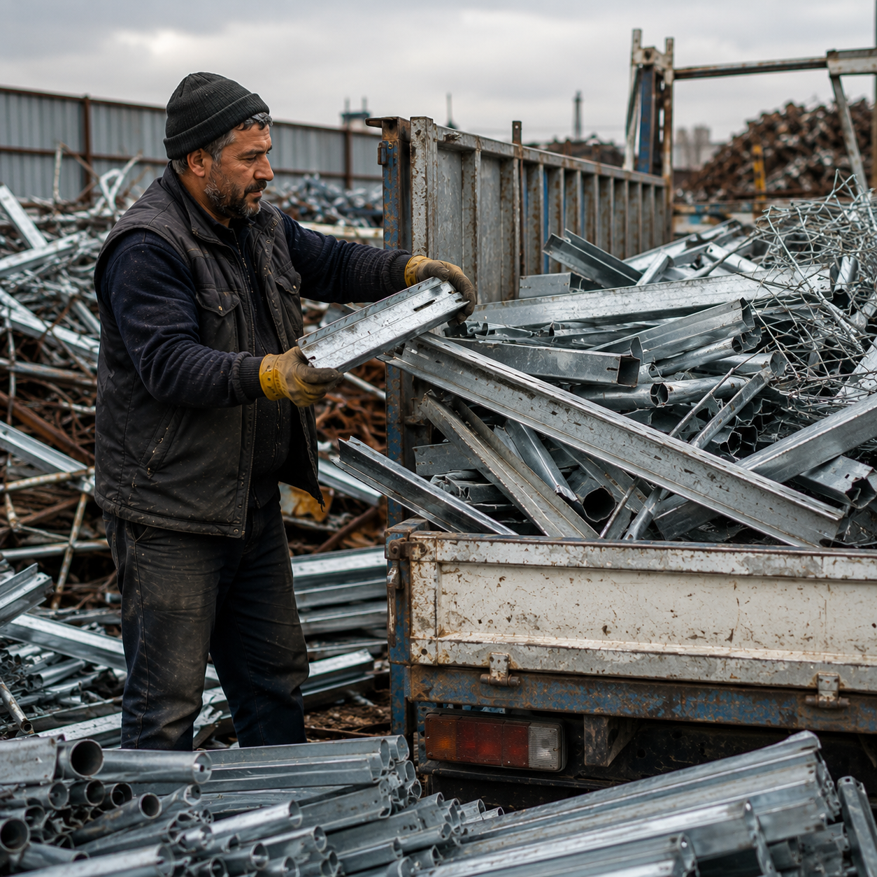 Galvaniz hurda alan hurdacı