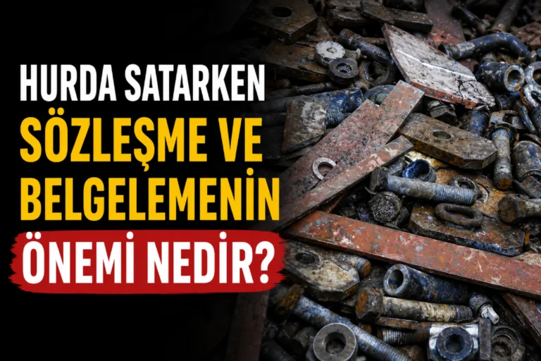 Hurda satarken sözleşme ve belgelendirmenin önemi ile güvenli hurda satış süreci