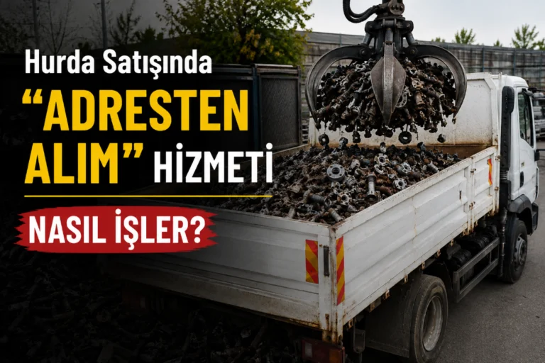 Hurda satışında adresten hurda alım hizmeti ve kamyonla yerinden hurda toplama işlemi
