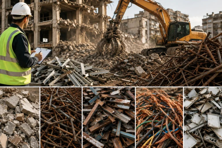 Kentsel dönüşüm ve bina yıkım hurdalarının ayrıştırılması ve fiyatlandırılması